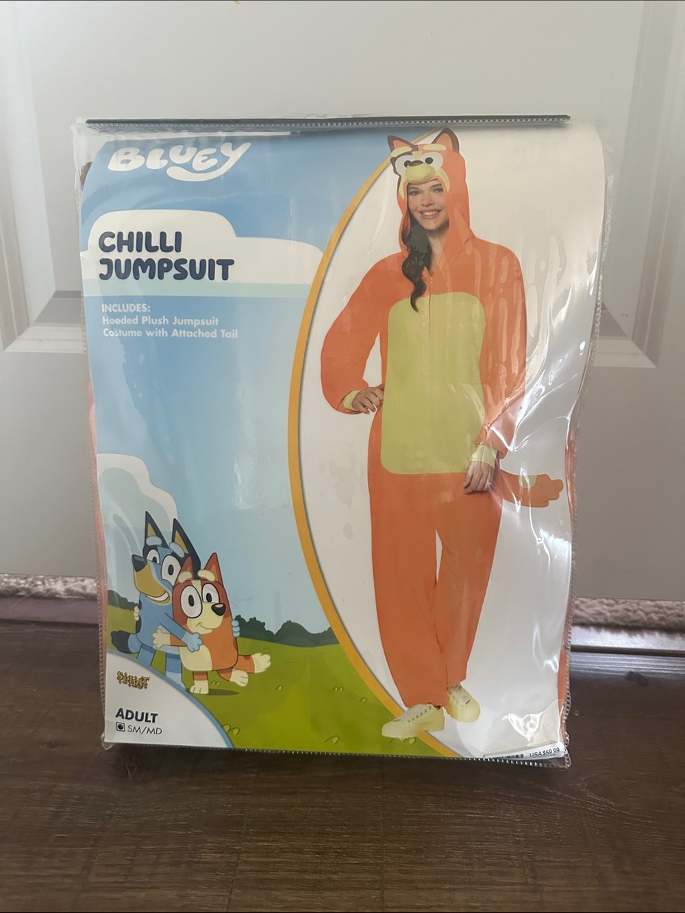 Spirit Brand Chilli Adult Size  Orange Plush Jumpsuit - Adult S/M